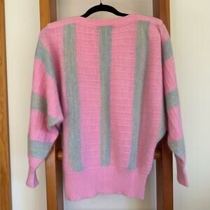 Striped Boatneck Mohair Dolman Sleeve Sweater